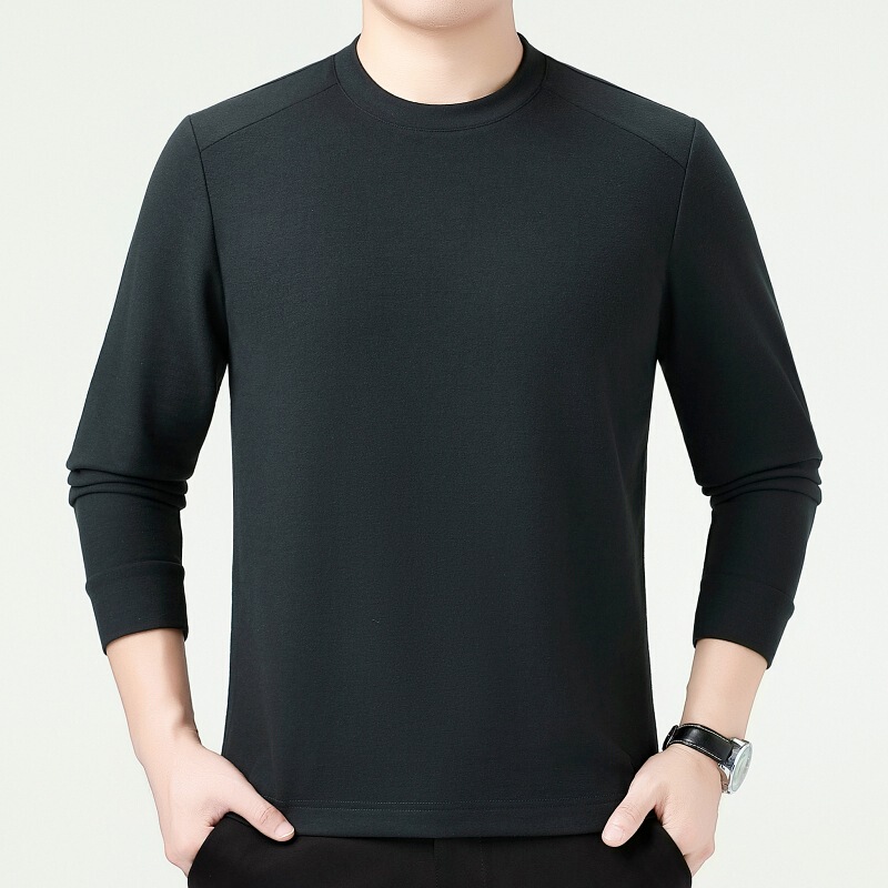 High-End Brand Men's T-Shirts 2025 Autumn and Winter Youth Men's Tops No-Iron Versatile T-Shirts Casual Round Neck Sweatshirts High-End Brand Men's T-Shirts 2025 Autumn and Winter Youth Men's Tops No-Iron Versatile T-Shirts Casual Round Neck Sweatshirts