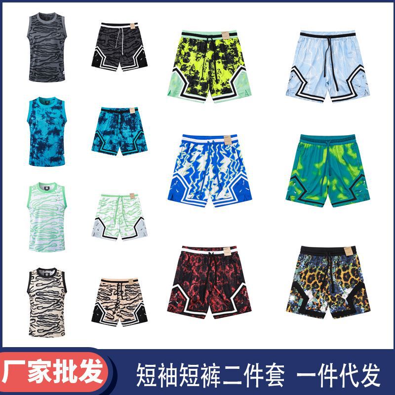 NBA Basketball Shorts American Style 4-point Pants Basketball Shorts Summer Running Casual Loose Quick-drying Sports Pants for Boys and Girls