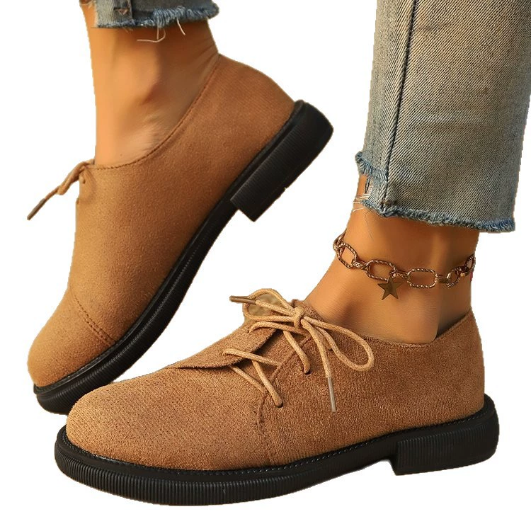 Platform loafers, English style, leather, comfortable plus sizes 35–42