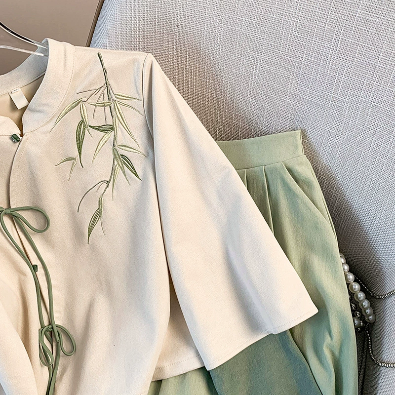 Autumn long-sleeve, skirt, set, Chinese style