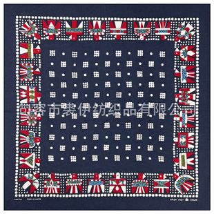 Cotton 55cm European and American West Coast Headscarf Square Scarf Outdoor Cycling Hip-Hop Sports Hip-Hop Decoration Factory Direct