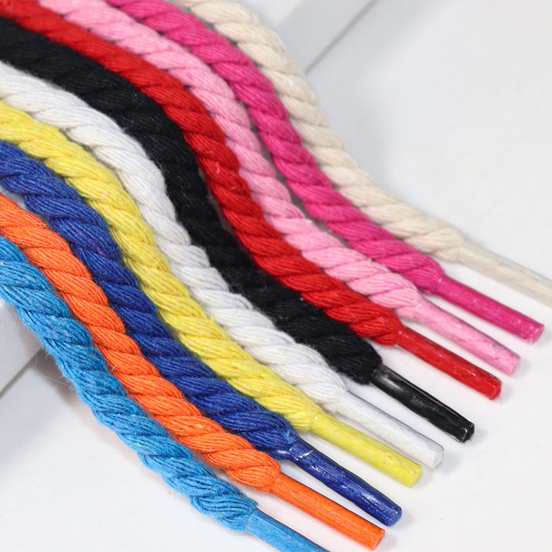 Cordón de lino de seda de seda de seda de seda para la Fuerza Aérea AF1 algodón de poliéster fino 0.5cm lindo cordón redondo de color sólido accesorios de cordón