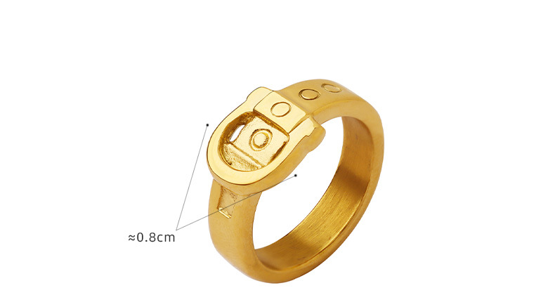Retro Geometric Titanium Steel Plating Rings 1 Piece