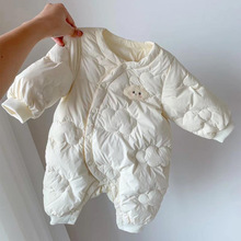 6一12月超萌婴儿羽绒棉冬季连体衣外出抱抱服爬爬服宝宝冬装衣