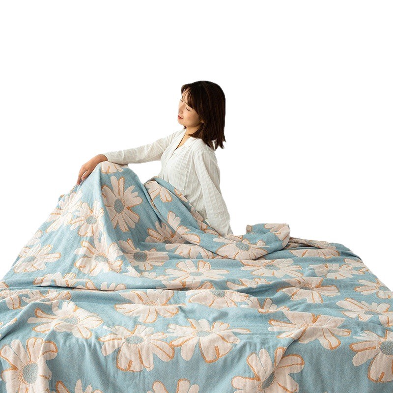 Cotton gauze summer towel, duvet, children's sofa for sleep