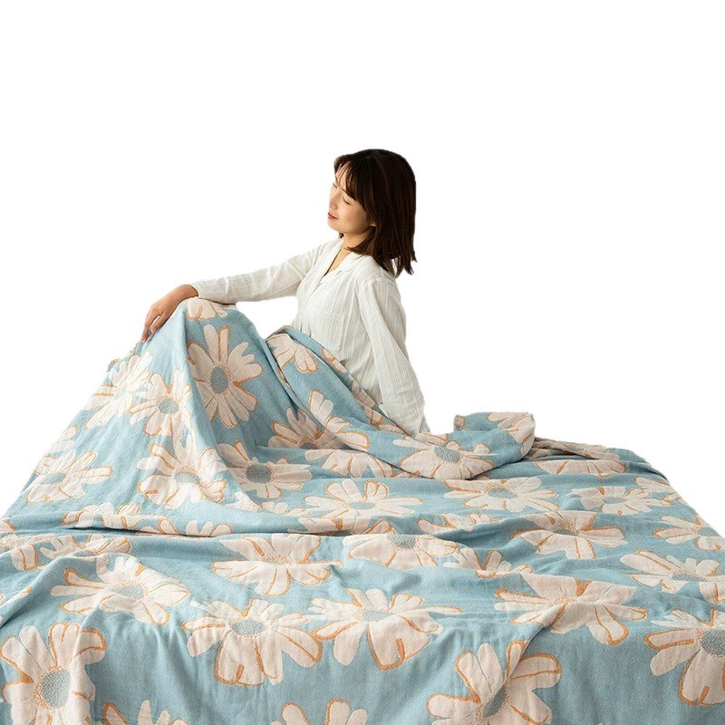 Cotton gauze summer towel, duvet, children's sofa for sleep