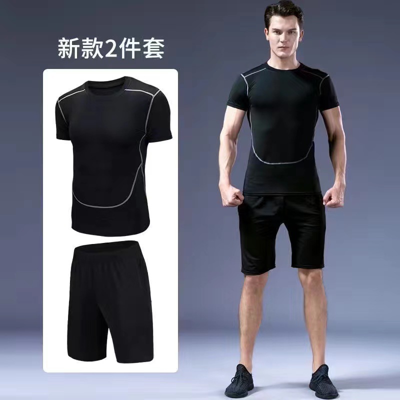 Medias de secado rápido para hombres de manga larga cálido entrenamiento para correr equipo de fitness otoño e invierno traje deportivo elástico alto