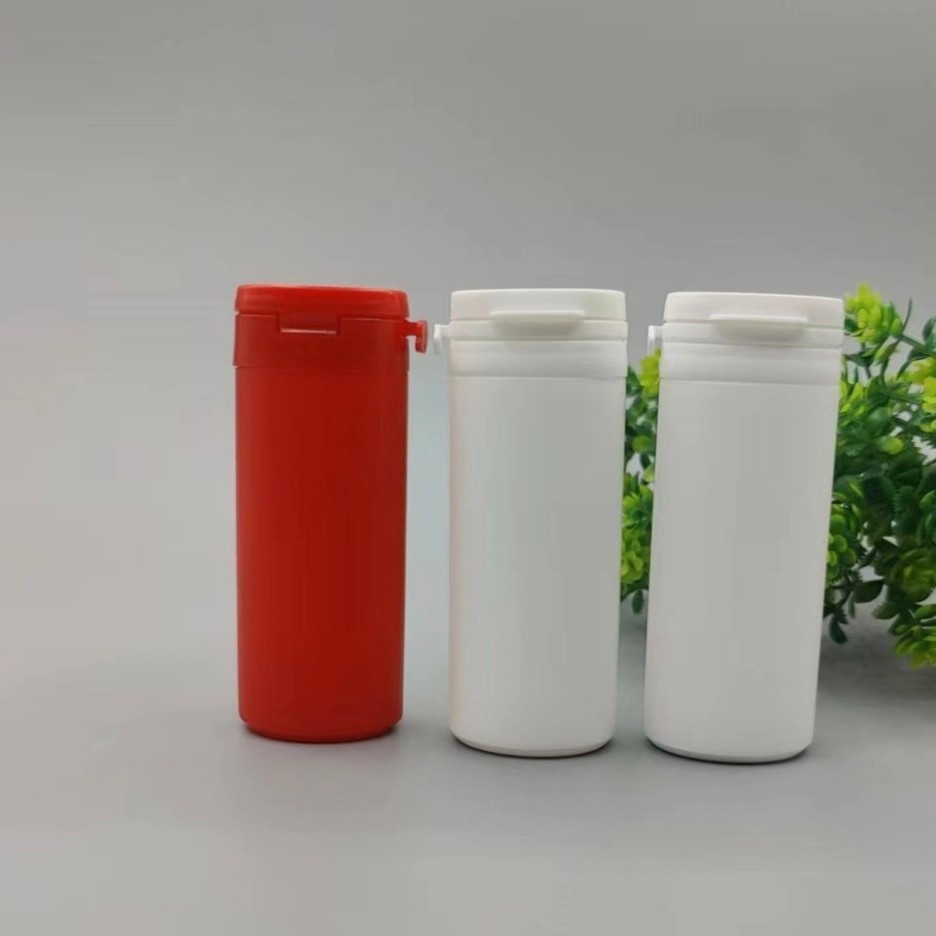 批发塑料木糖醇瓶 60cc80cc广口斯拉盖瓶口香糖泡腾片瓶包装瓶