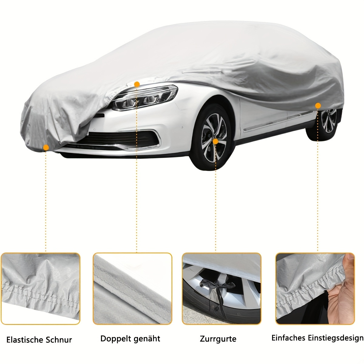 PEVA Single Layer Car Cover, Rainproof, Sunproof, All Weather