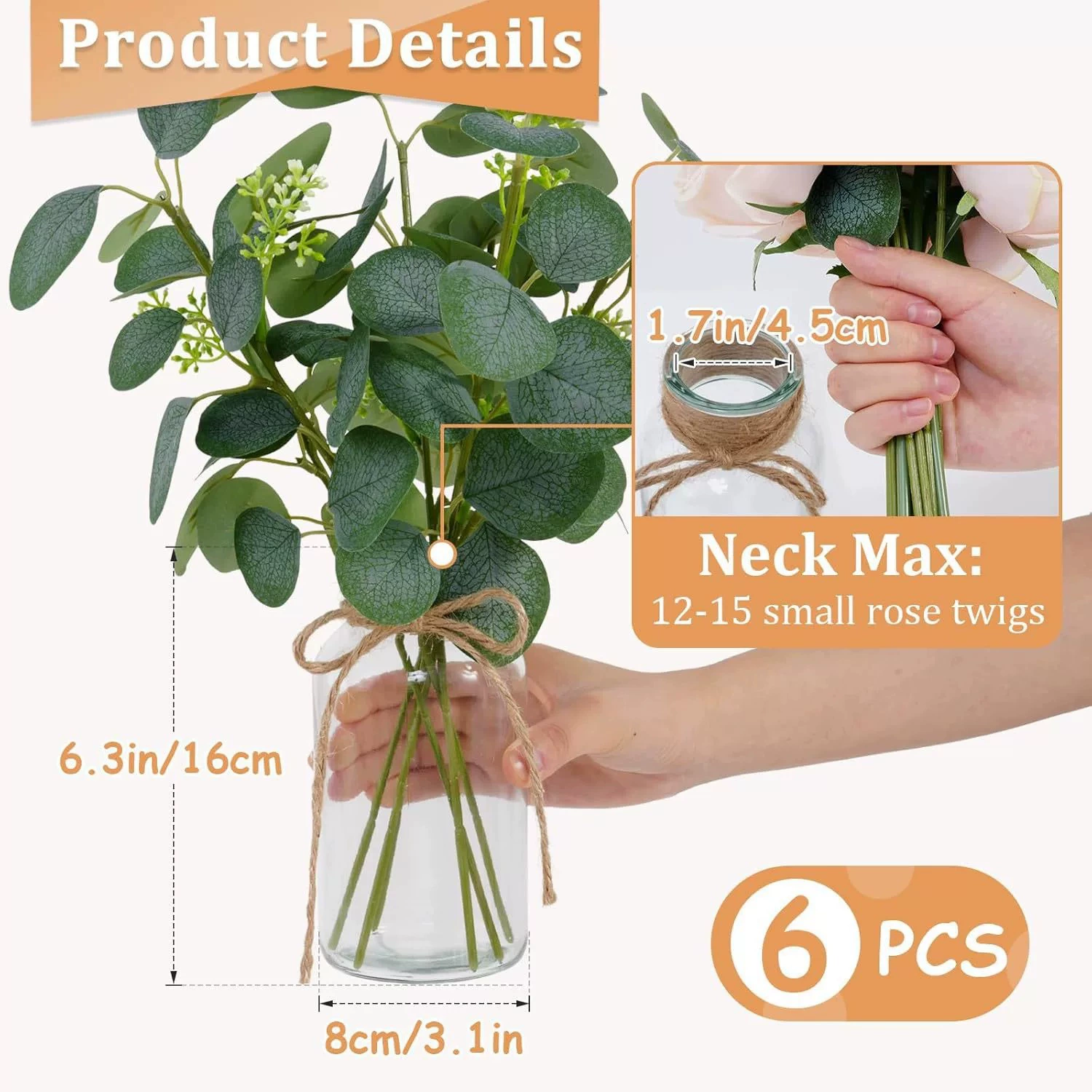 Glass table bottle flower-shaped, Amazon, small vase, light luxury style