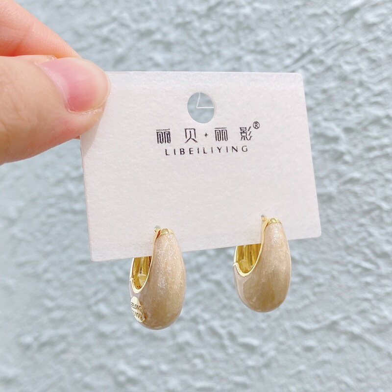 Liyin/Libeliying カラフルなオイルドリップシリーズ ニッチデザイン 高級感 おしゃれな雰囲気 イヤリング イヤリング|undefined