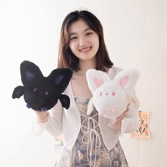 かわいい丸いコウモリ人形ぬいぐるみ黒コウモリ人形子供ぬいぐるみハロウィーンプレゼント