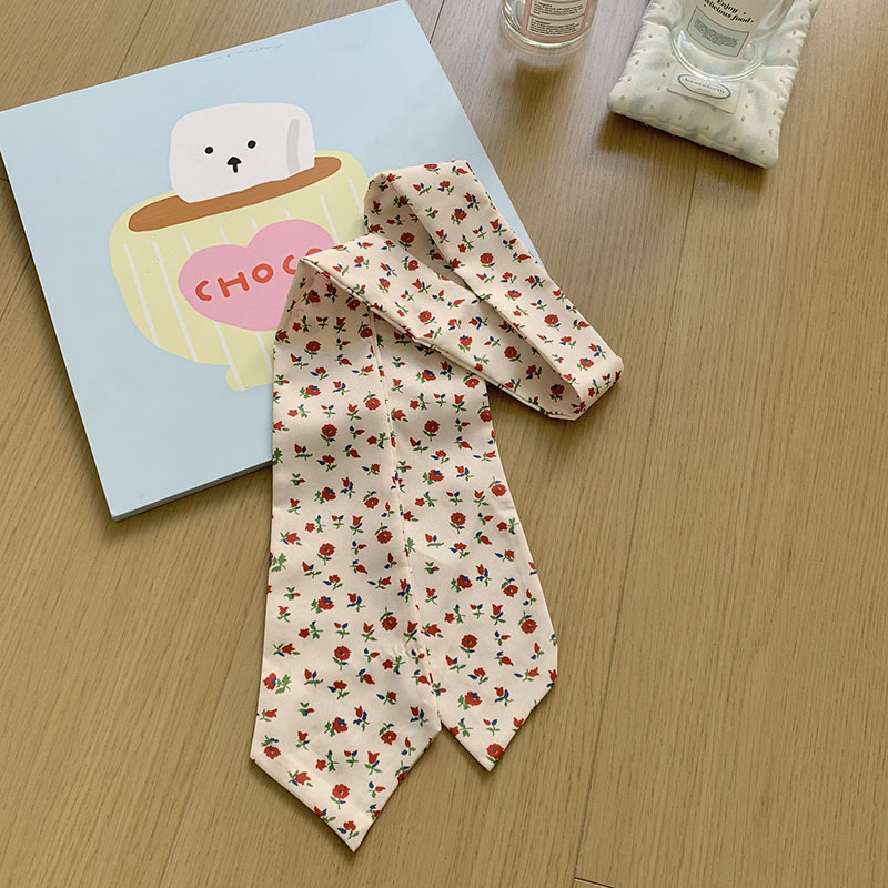 Bufandas de seda para mujeres con camisas de cuello de corbata de nuevo leopardo bufandas de seda largas cinta de cabello