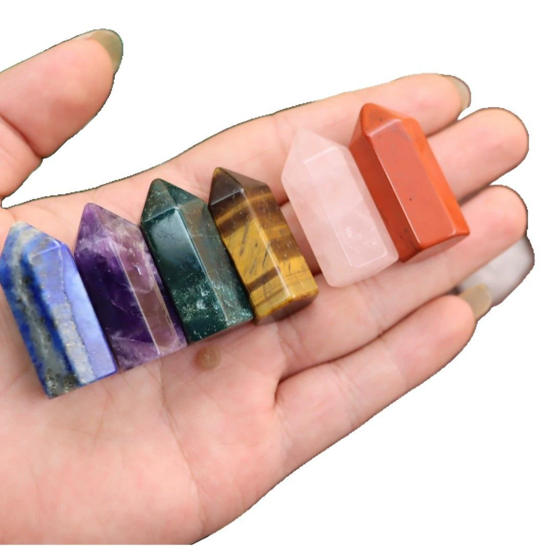  natural water, crystal jade with amethyst, hexagonal natural ore, accessory, handmade, (Cross-border trading)