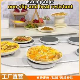 跨境懒人转盘家用餐桌旋转托盘多功能塑料便捷式可拆卸防滑餐盘