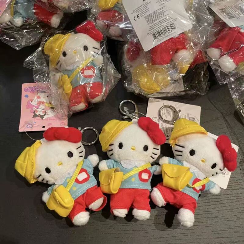 卡通热卖新款联名幼儿园KT钥匙扣挂件毛绒公仔女生背包挂饰批发|undefined
