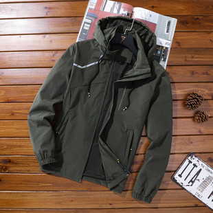 Men's Charge Clothes Workwear Jacket Hunting Hooded Jacket Loose Casual Thin Wind-proof Spring and Autumn Running Trench Coat