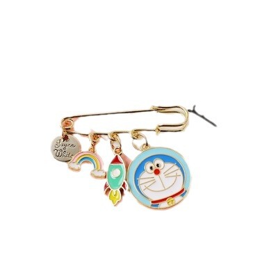 Brooch female ins trend pin simple accessories personalized cartoon Japanese cute small jewelry buckle pin Xiao Zhan badge