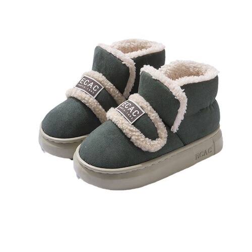 Snow boots, bags, and cotton slippers, women wear outer clothes, home velvet warm couples cotton shoes, men can wear outer clothes in autumn