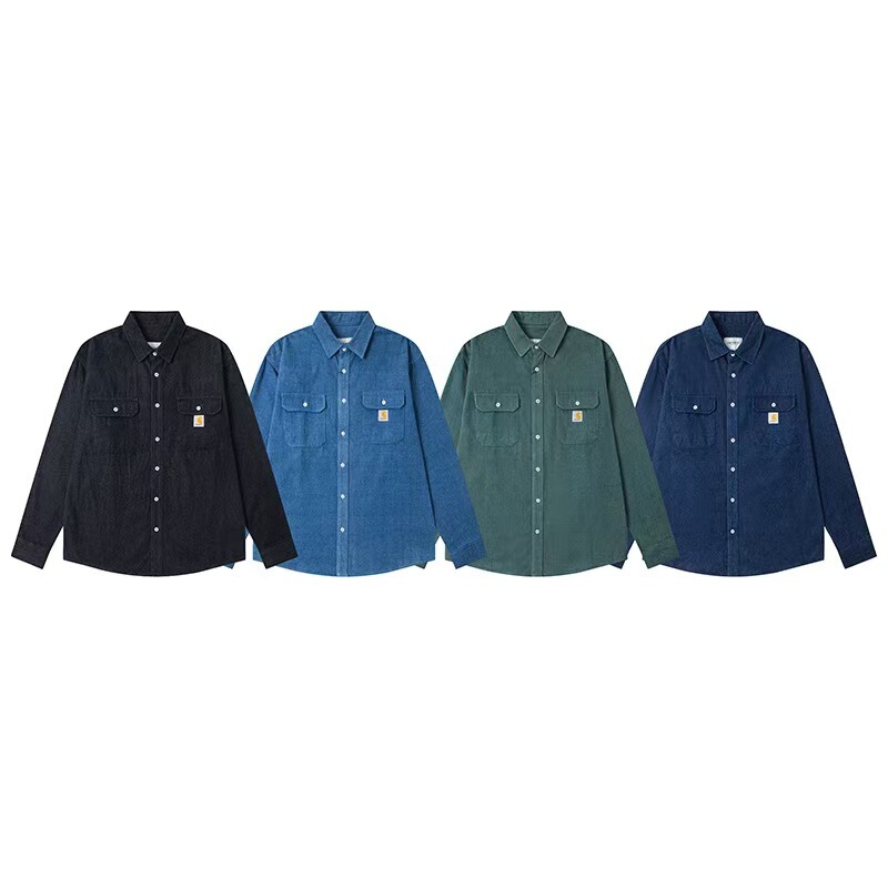 Cross-Border Export New Carhartt Carhartt Classic Workwear Embroidered Small Label Casual Loose Denim Shirt