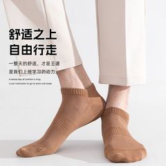 嚴選精梳棉春夏秋季男襪淺口透氣吸汗抗菌防臭不掉跟短筒潮襪子男