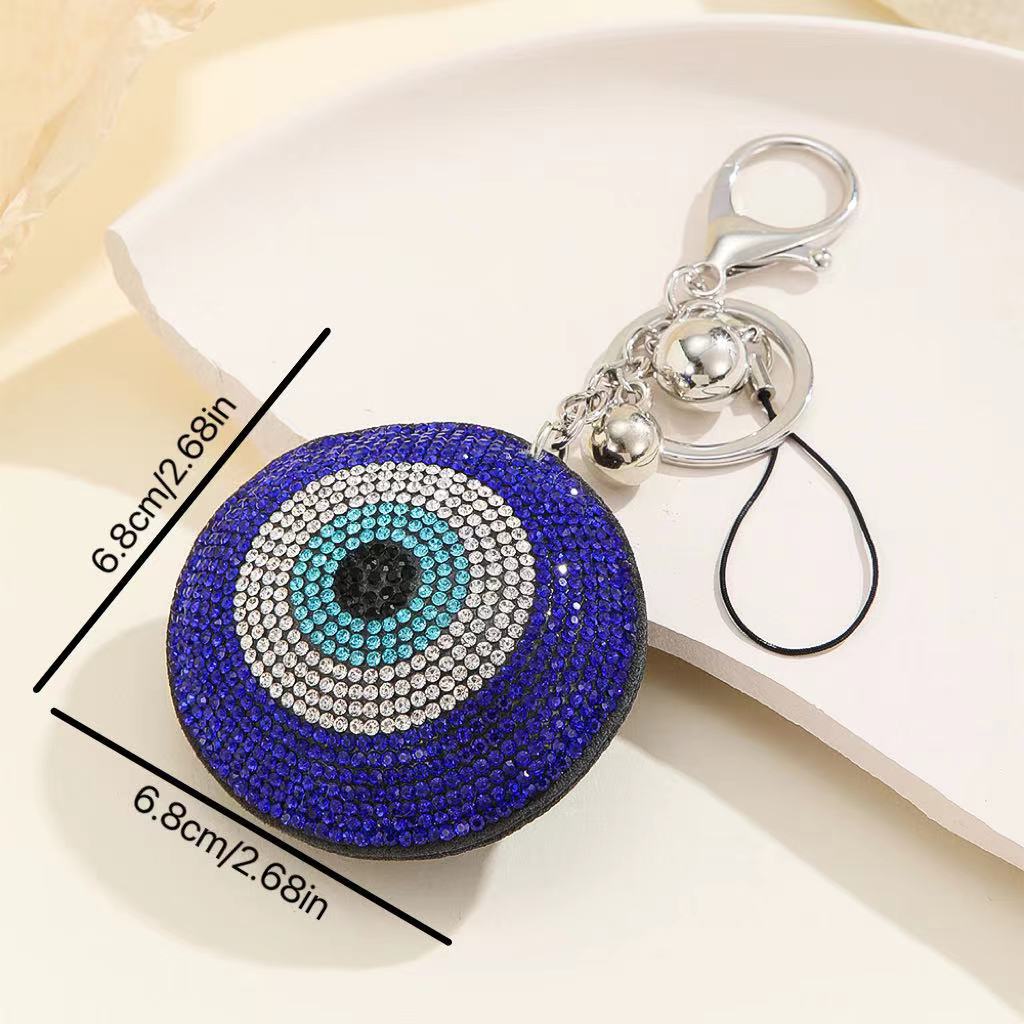 30g Weight Keychain Classification 1 Piece Quantity Holiday, Daily Occasion Rhinestone Material Heart Shape, Eye Pattern Plating Design Basic Style 1 Piece Basic Heart Shape Eye Rhinestone Plating Keychain 6