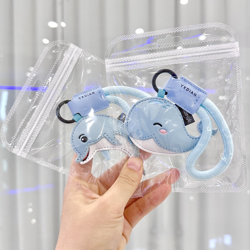 オリジナル海洋動物革イルカキーホルダーかわいい漫画ハイエンドクジラガールバッグペンダントギフト|undefined