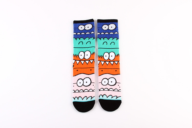 Dibujos animados de dibujos animados Calcetines de dibujos animados deportes casuales jacquard pareja de algodón de mujer calcetines de media pantorrilla calcetines de moda medias de hombre