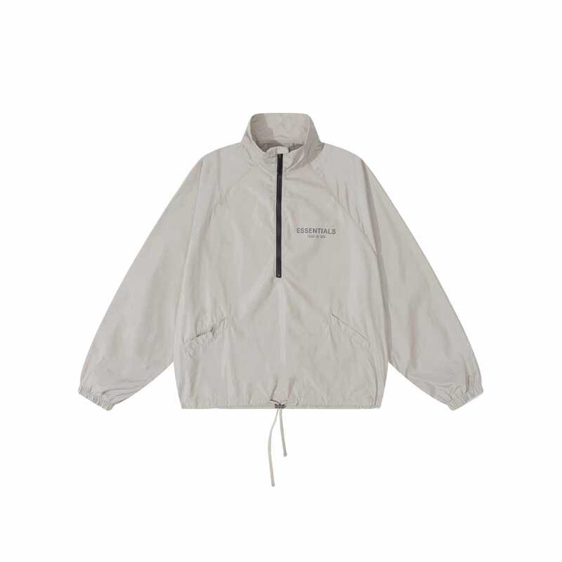 American High Street Fog Essentials Reflective Bomber Jacket with Half-Zip for Couples American High Street Fog Essentials Reflective Bomber Jacket with Half-Zip for Couples