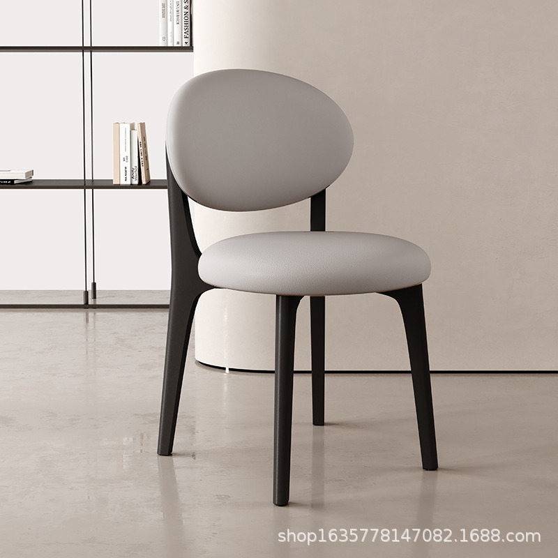 Silla de comedor de madera maciza moderna, comedor casero, hotel, cómodas sillas de respaldo, estilo nórdico, mesa de comedor simple, taburetes