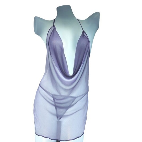 Nighttime Charm: Plus-Size Pan Jinlian Sexy & Alluring Mesh Bodice Pajamas – Underwear 1099