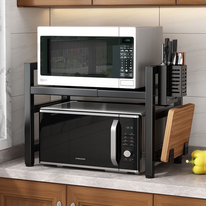 Scalable kitchen Shelf Microwave oven rack oven Storage household double-deck mesa desktop multi-function cupboard