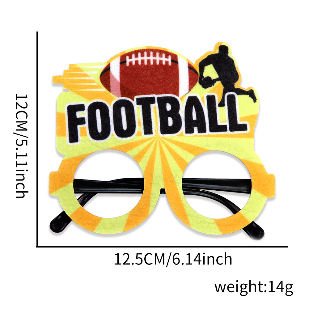 Transfronterizo nuevo Super Bowl rugby gafas fans animar apoyos fútbol americano Olive Festival gafas marco