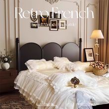 复古美式实木床双人床1.5米1.8米现代简约中古风公寓出租屋民宿床