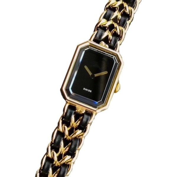 Classic square retro woven quartz watch