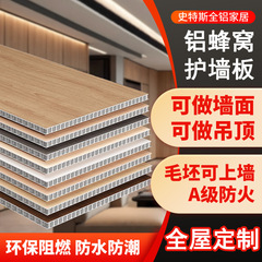 SPC蜂窝墙板免漆金属木饰面墙板背景墙护墙板家工装铝蜂窝护墙板