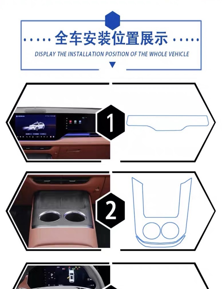 25 Models of Changan Fourth-Generation Cs75Plus Interior Protective Screen Interior Film Fourth-Generation Central Control Film Accessories Supplies