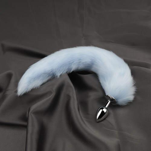 Fox tail metal anal plug sex toy, backyard flirting, female masturbation wear, artificial tail hair expansion prop