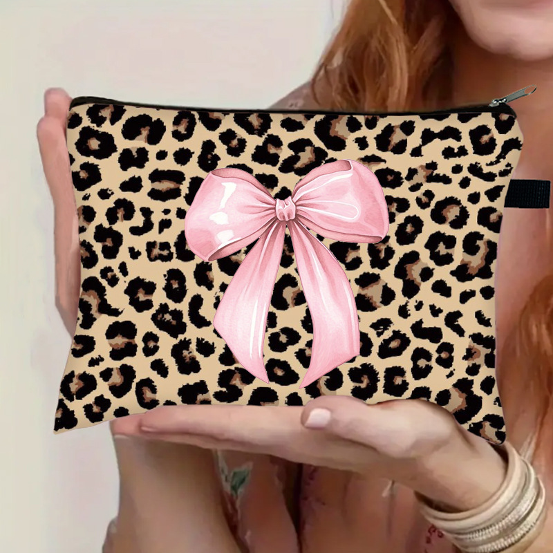 Leopard-print Butterfly Festival Sweet Cool Style Makeup Bag Large Capacity Portable Storage Bag Women's Makeup Skin Care Makeup Wash Bag Leopard-print Butterfly Festival Sweet Cool Style Makeup Bag Large Capacity Portable Storage Bag Women's Makeup Skin Care Makeup Wash Bag