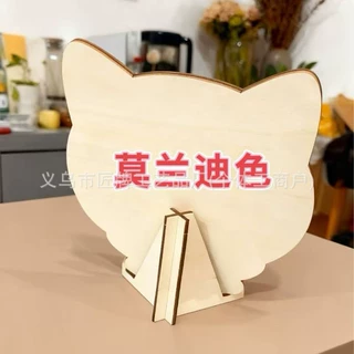 跨境货源厂家直供135PCS猫形木制拼图游戏木质拼图摆件小猫拼图