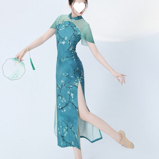 Classical Dance Flower Witch Elegant Dance Special Cheongsam Suit Chinese Dance New Elastic Repair