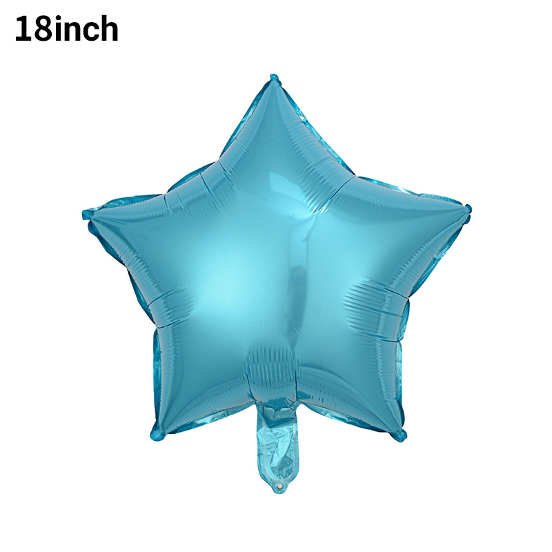 Versión de luz de 18 pulgadas estrella de cinco puntas película de aluminio globo estrella de color sólido papel de aluminio decoración de fiesta de cumpleaños al por mayor image 24