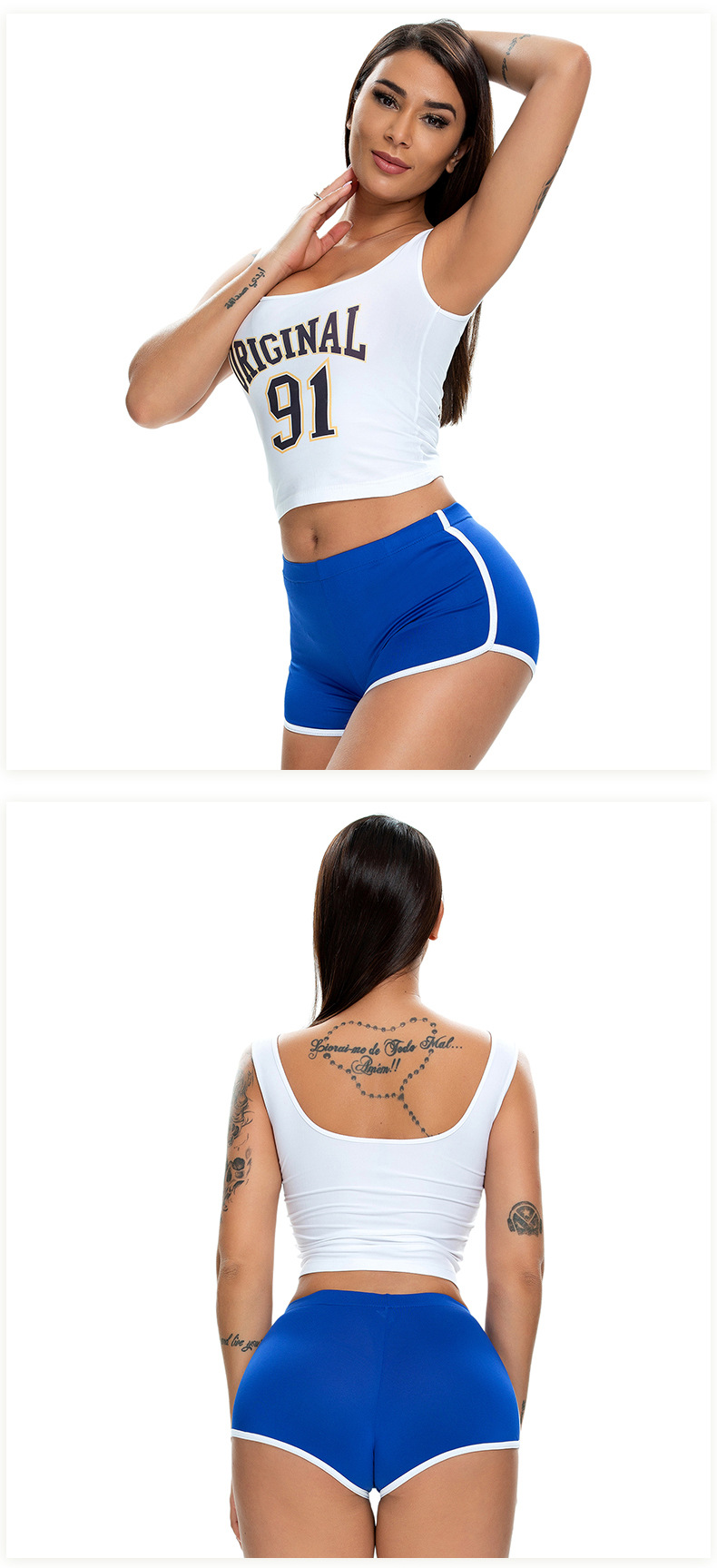70g Weight Shorts Pants Length Polyester Fabric Type Mid Waist Waist Line Shorts Pants Type Daily Occasion Comfort Function Skinny Fit Type Solid Color Pattern Summer Season Women'S Gender Patchwork Design Sexy Style Women's Daily Sexy Solid Color Shorts Patchwork Shorts 7