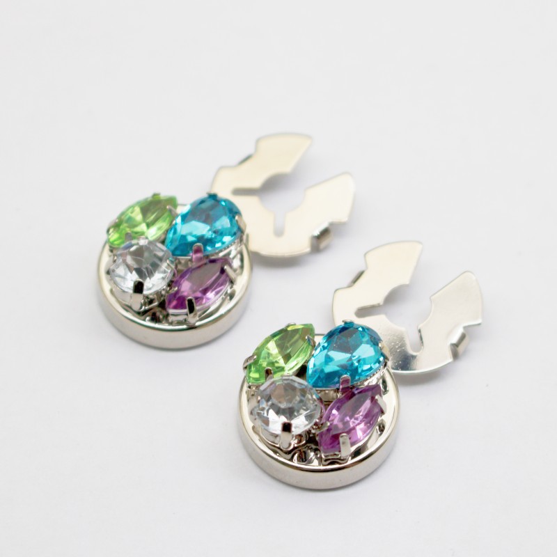 Geometric Pattern 1 Pair Elegant Glam Geometric Brass Plating Acrylic Rhinestones Unisex Cufflinks