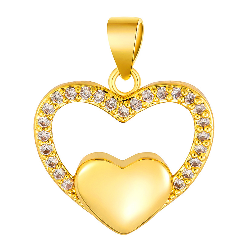 Colgante de cobre micro incrustado Gufasha oro goteo de aceite perlas de transferencia DiDi con perlas de acessorios de perlas huecas fábrica de perlas al por mayor