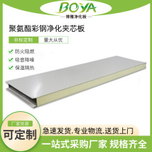 机制聚氨酯夹芯彩钢板食品隔热保温冷库板外墙防火阻燃彩钢复合板