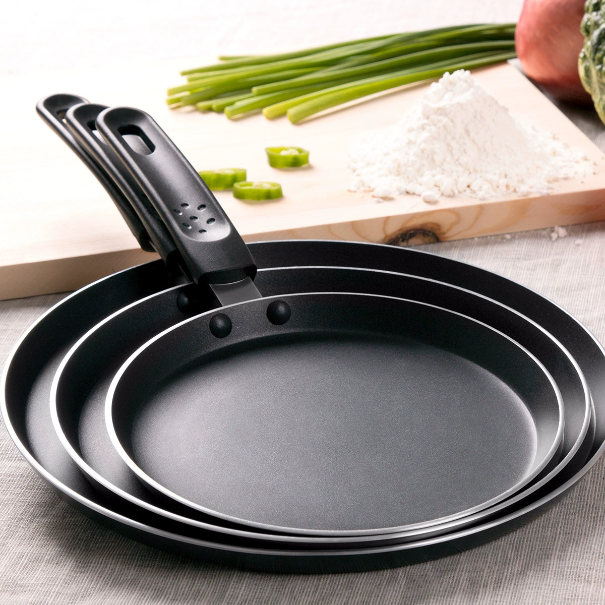 Оптовая Кулинария King Banji горшок антипригарная сковорода для блинов лазанья Торт Завтрак плоская сковорода для жареных яиц 20 см 24 см 28 см