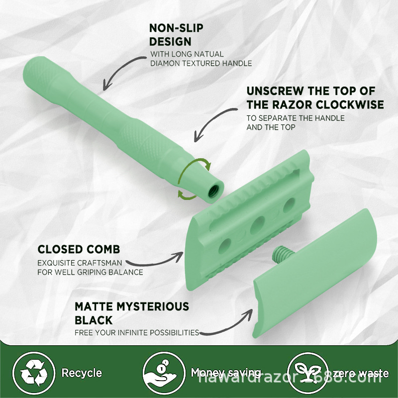 亚马逊热款  手动老式刮胡刀 男士剃须刀 老式金属剃刀 刮毛刀