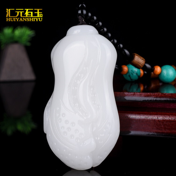 仿和田玉羊脂白玉貔貅手把件外蒙料财神把玩件直播货源批发玉雕