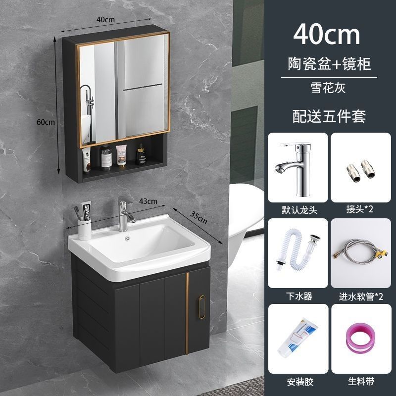 Espacio aluminio tocador tocador tocador tocador armario integrado tabla de roca encimera lavabo lavabo mueble de baño mueble de baño